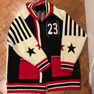 Jaded London Black and Red Knit Jacket